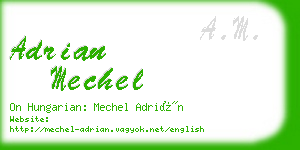 adrian mechel business card